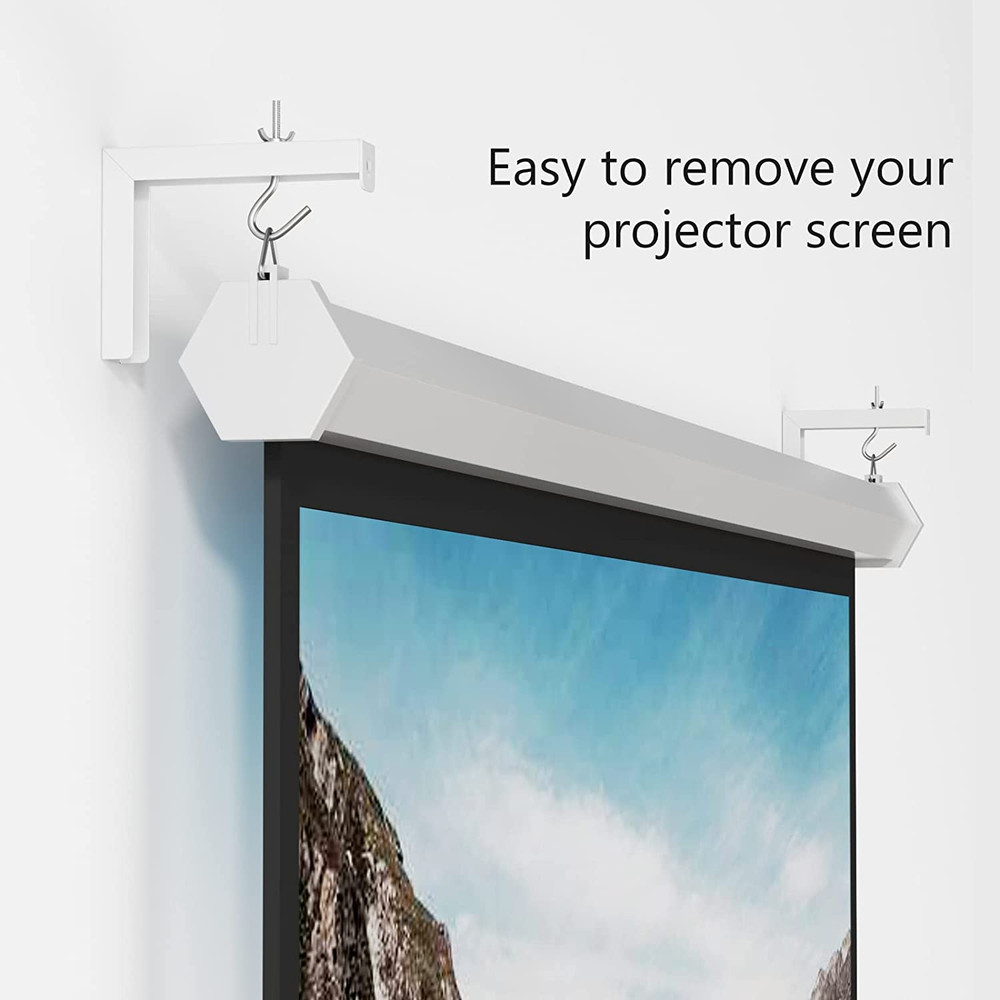 WALI Universal Projector Screen Ceiling Mount, Wall Hanging Mount L-Brackets, 6