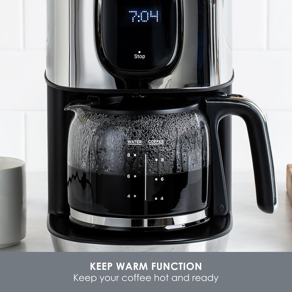 All Clad 8 Cup Coffee Maker Touchscreen Stainless Steel Aroma function NIB