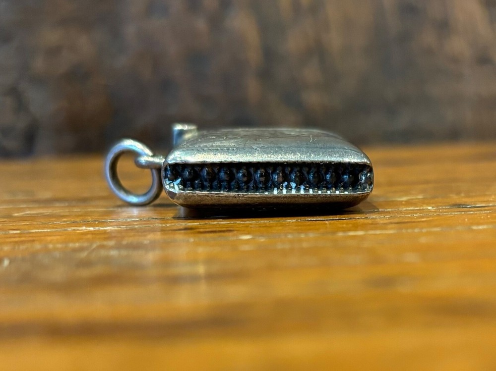 Hallmarked Sterling Silver Match Safe with Original Matches