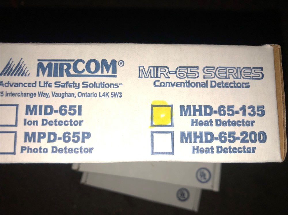 Mircom MHD-65-135 Heat Sensor NIB