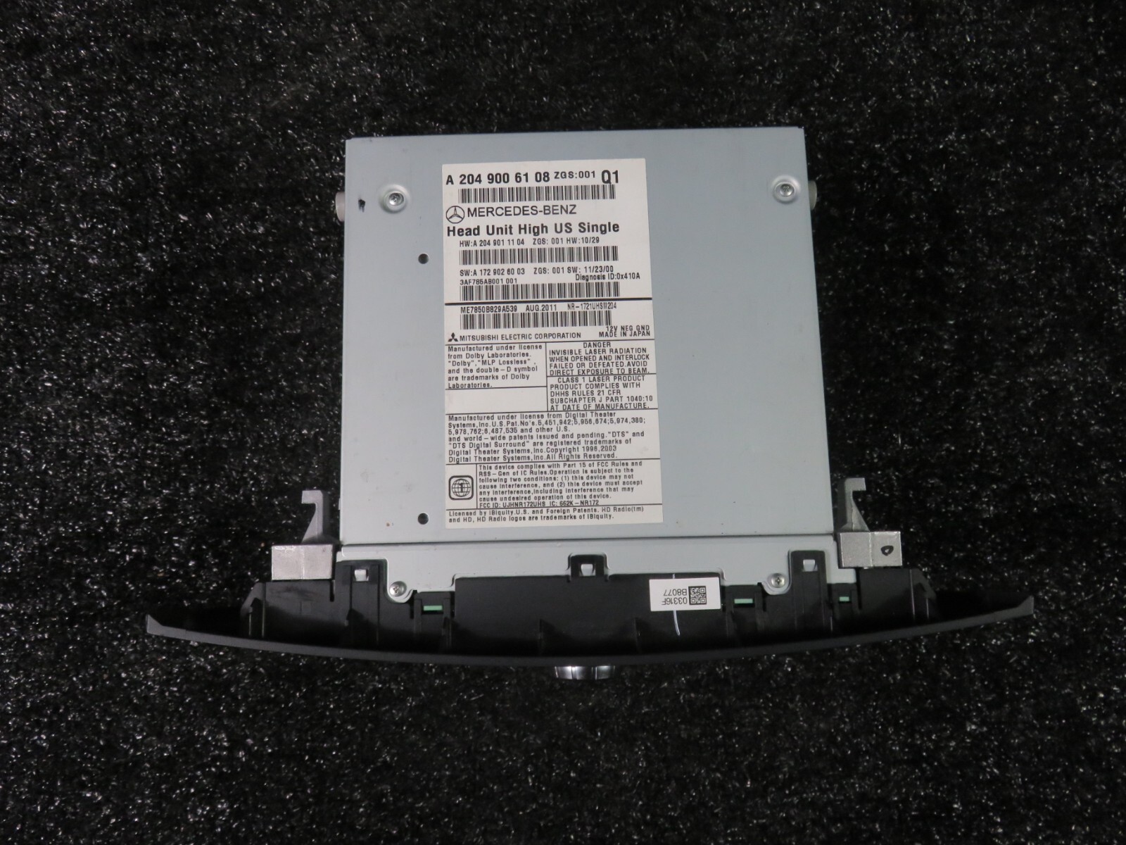 Mercedes C250 C Class Radio Cd Receiver Dash Mounted OEM 12 13 A2049006108 W204