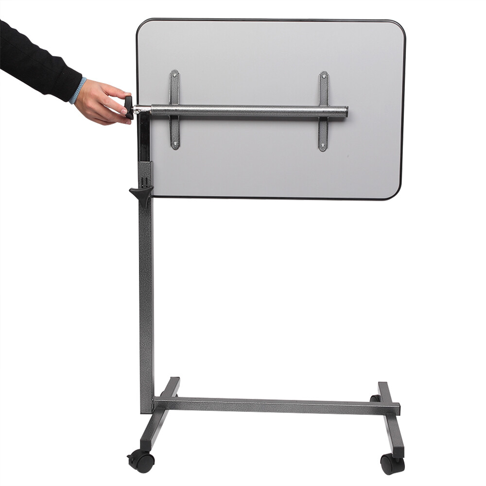 Medical Bed Tray Overbed Table Rolling Tray Bed Side Table for Laptop Eating US