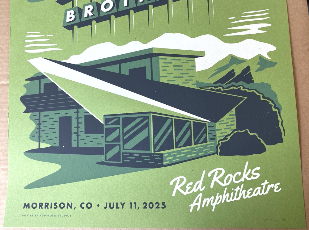 THE AVETT BROTHERS AP VIP POSTER RED ROCKS July 11th 2025 N1 SCREEN PRINT SIGNED