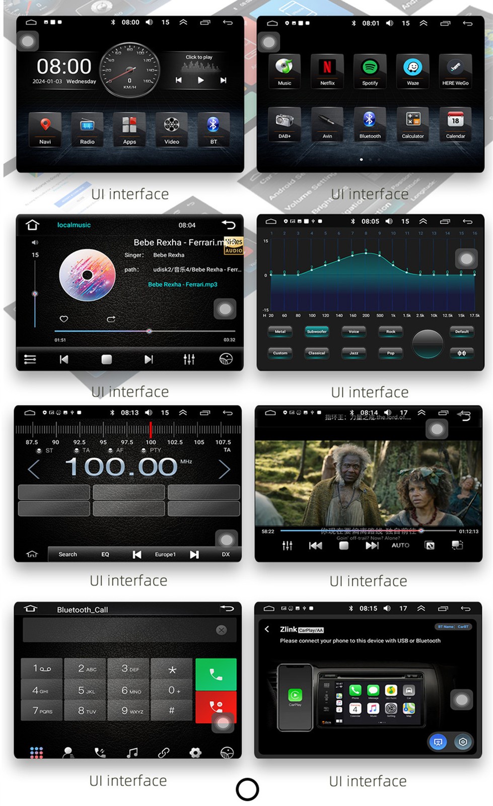 8.4'' Android Stereo Radio GPS Nav For 11-14 Dodge Charger Chrysler 300 Carplay