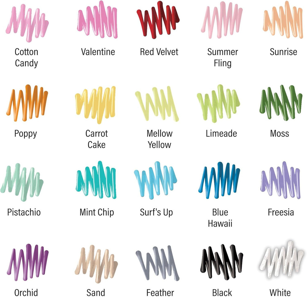 Dimensional Fabric Paint, Mellow Rainbow 20 Count