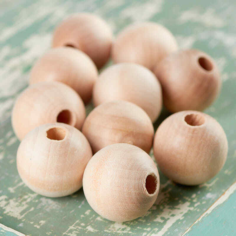 Unfinished Wood Ball Knobs | 30 Pieces