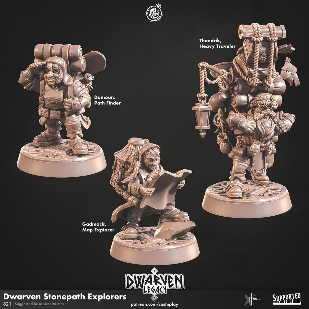 CastnPlay #821 Dwarven Stone Path Explorers - No Base