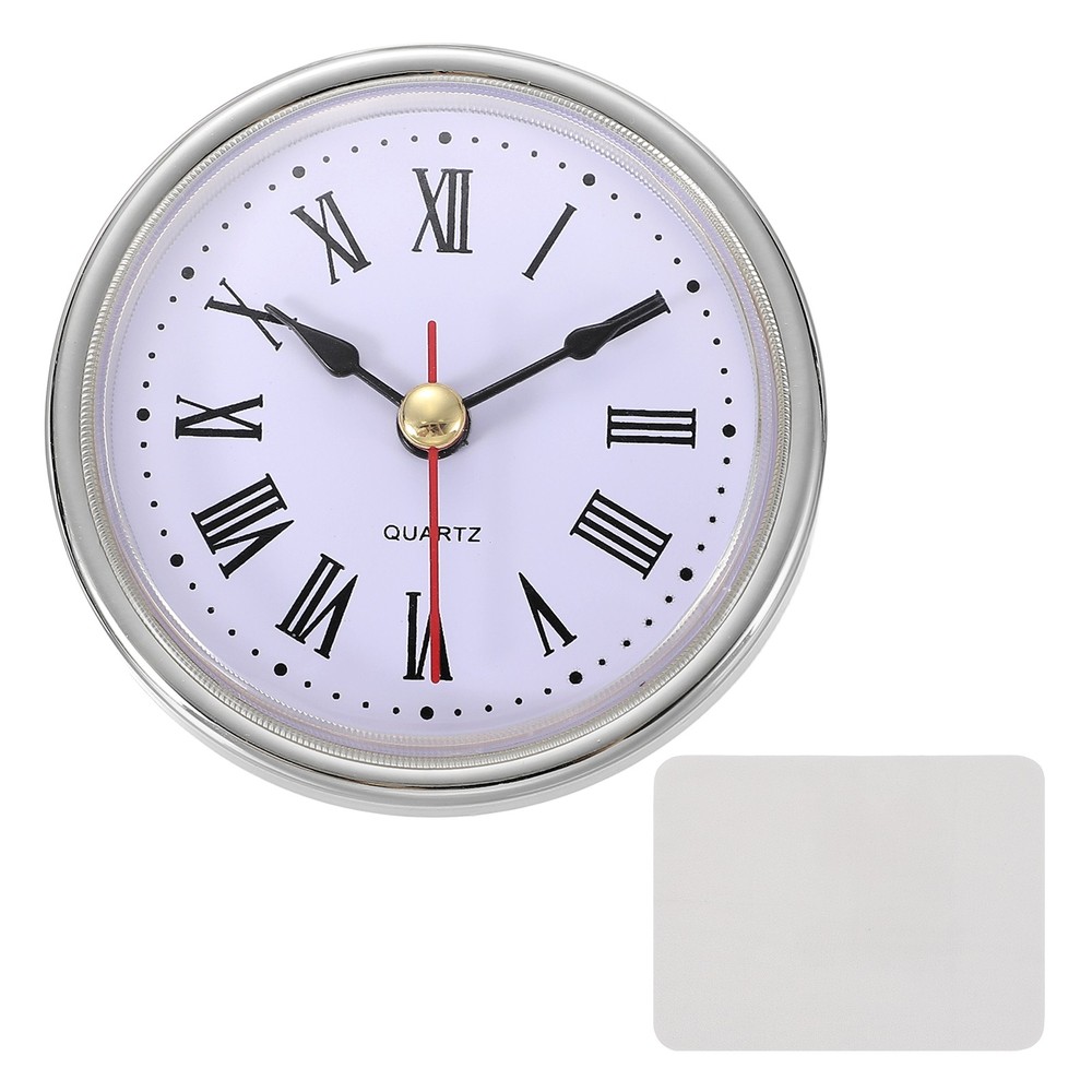 2.6"/65mm Classic Clock Movement, Silver (Roman Script)