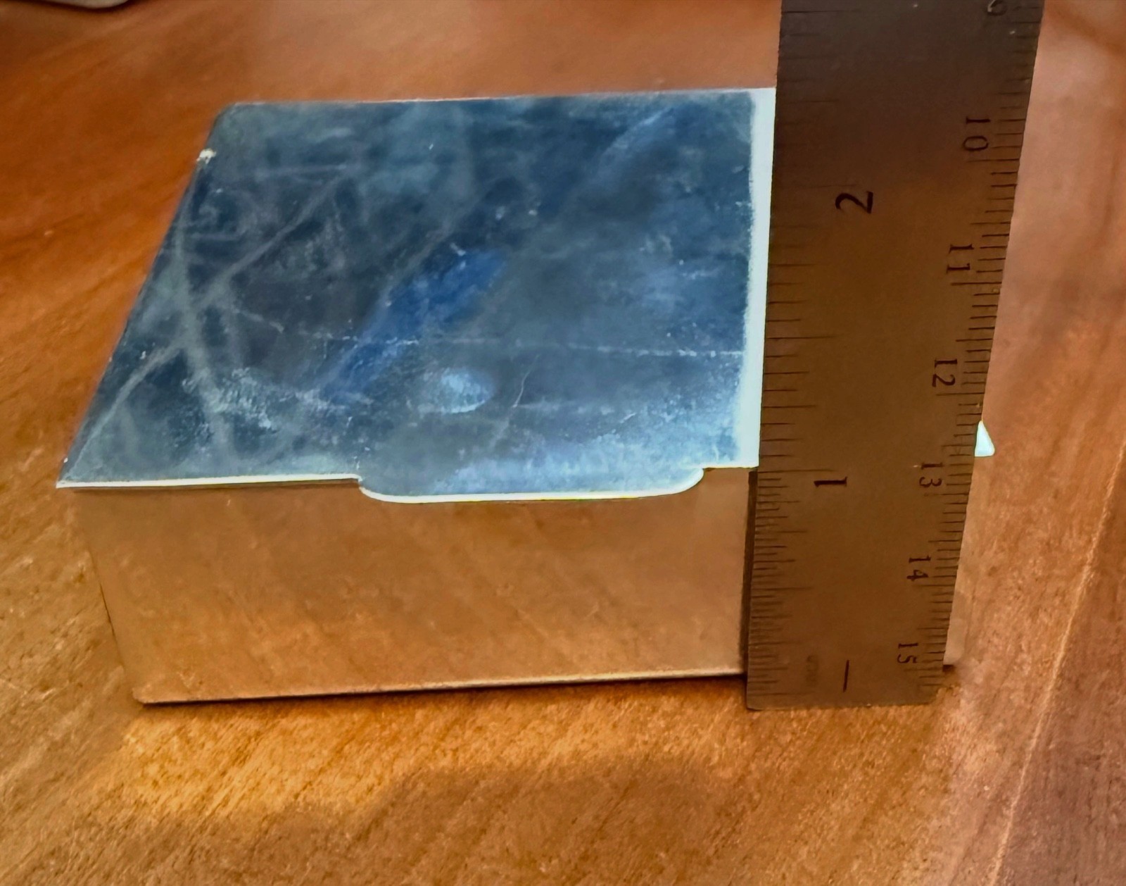 Vintage Sterling Silver Mid Century Modern Jewelry or Small Box , ASW=4.82 Oz