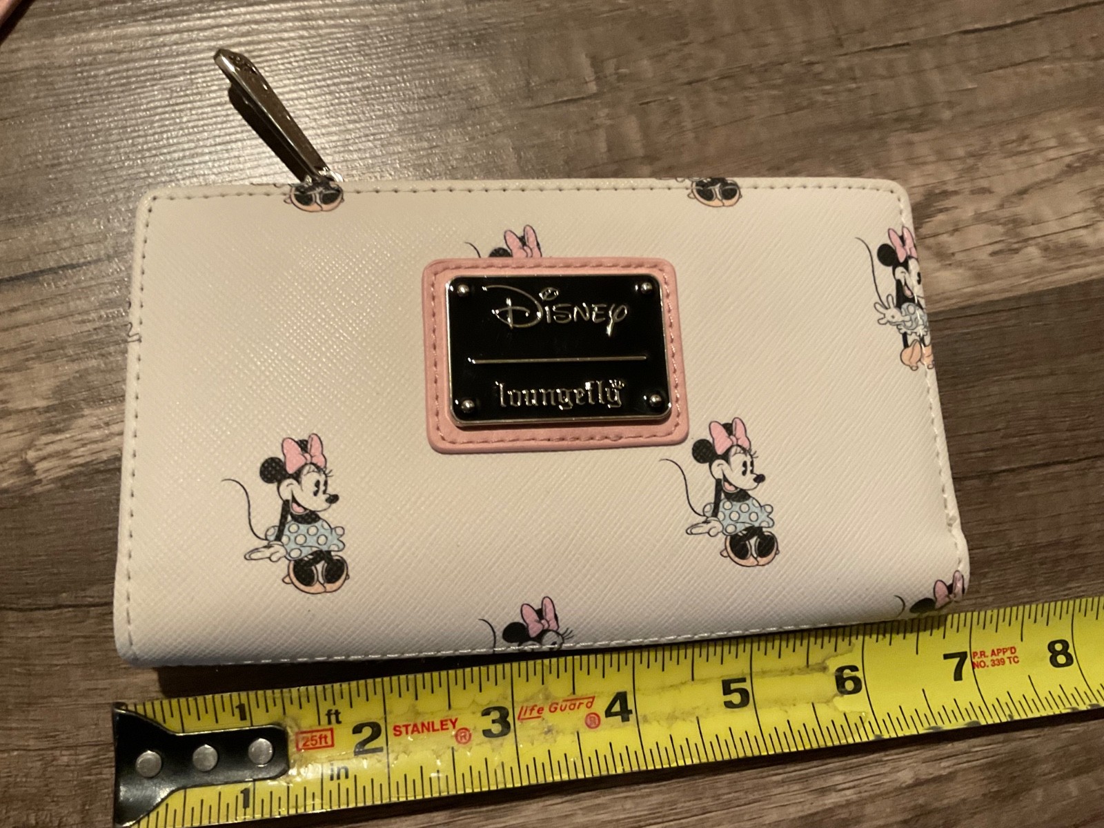 LOUNGEFLY DISNEY MINNIE MOUSE ALL OVER PRINT HANDBAG TOTE & WALLET SET