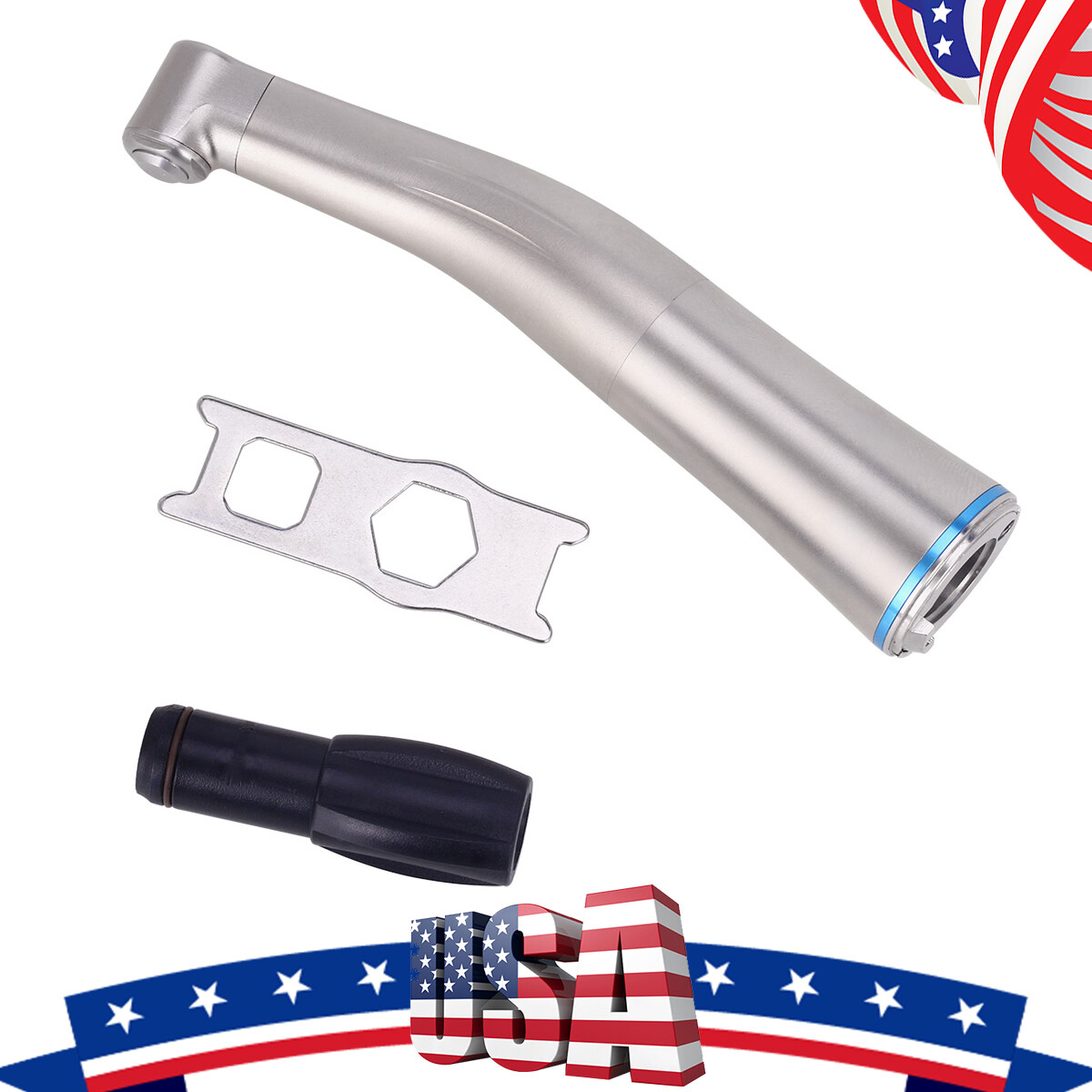 Dental 1:5 Increasing Contra Angle Optic LED Handpiece Fit for Electric Motor