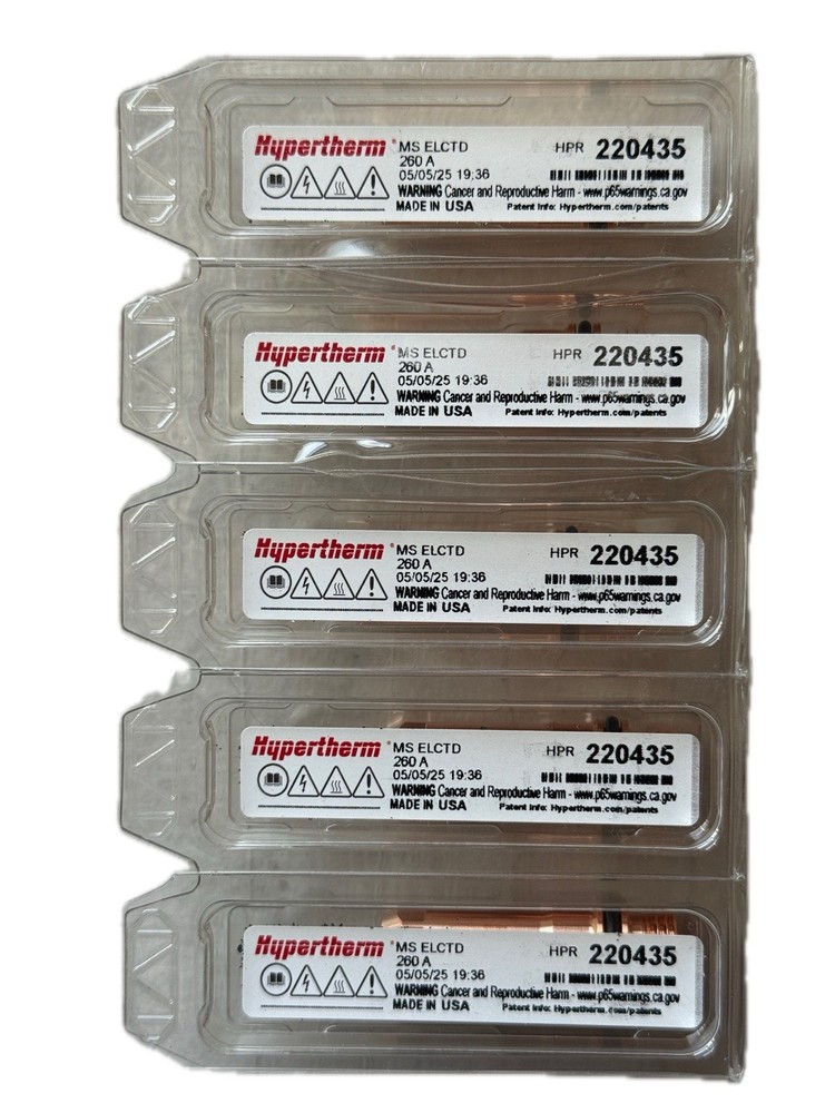 Hypertherm 220435 Electrode O2 260 Amp 5 pack