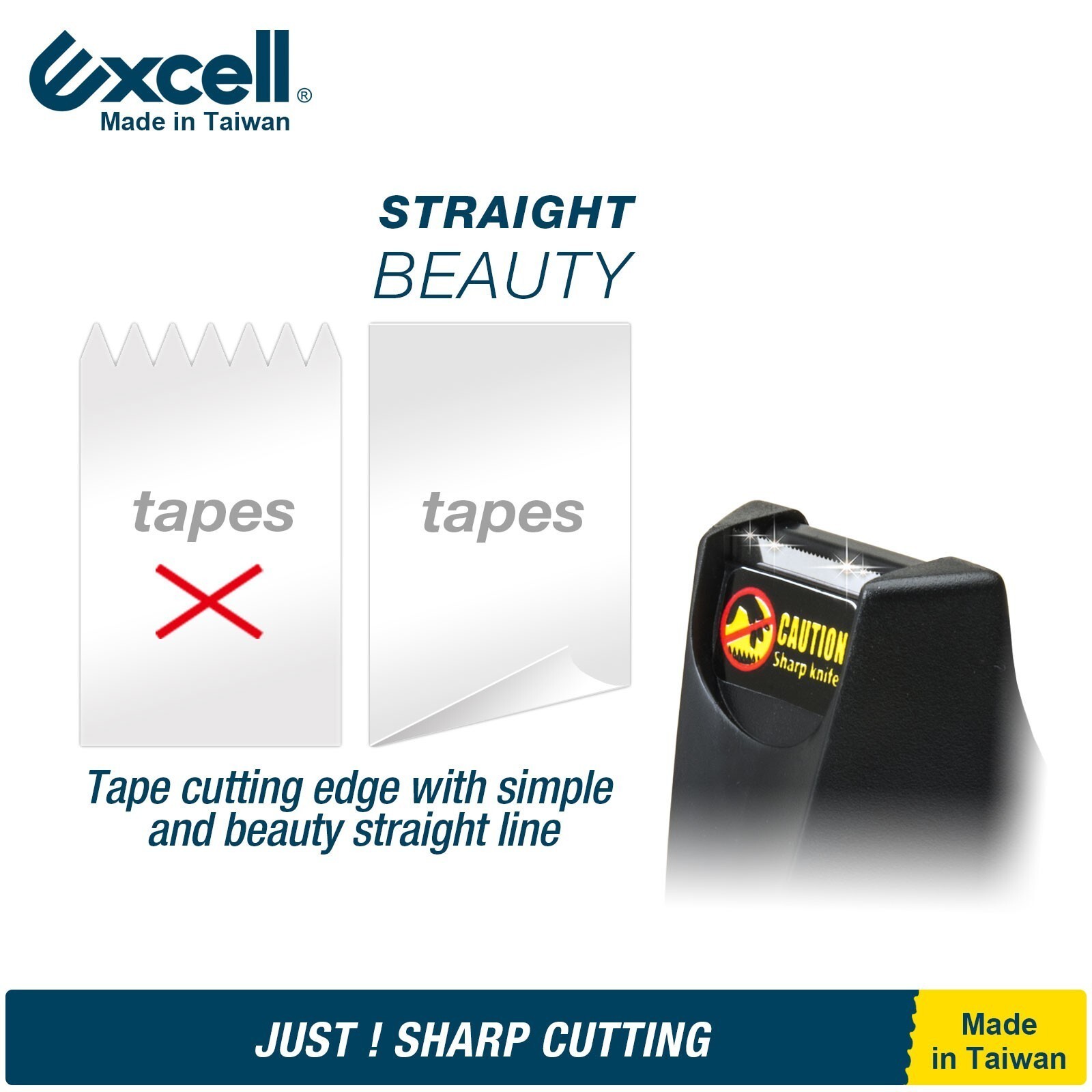 Excell Premium Dual-Core Tape Dispenser Weighted Base Fits 1" & 3" Cores No Tape