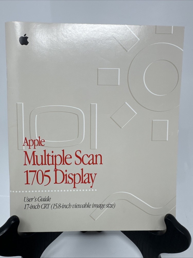 Apple Multiple Scan 1705 Display User Manual With Sealed Floppy Software