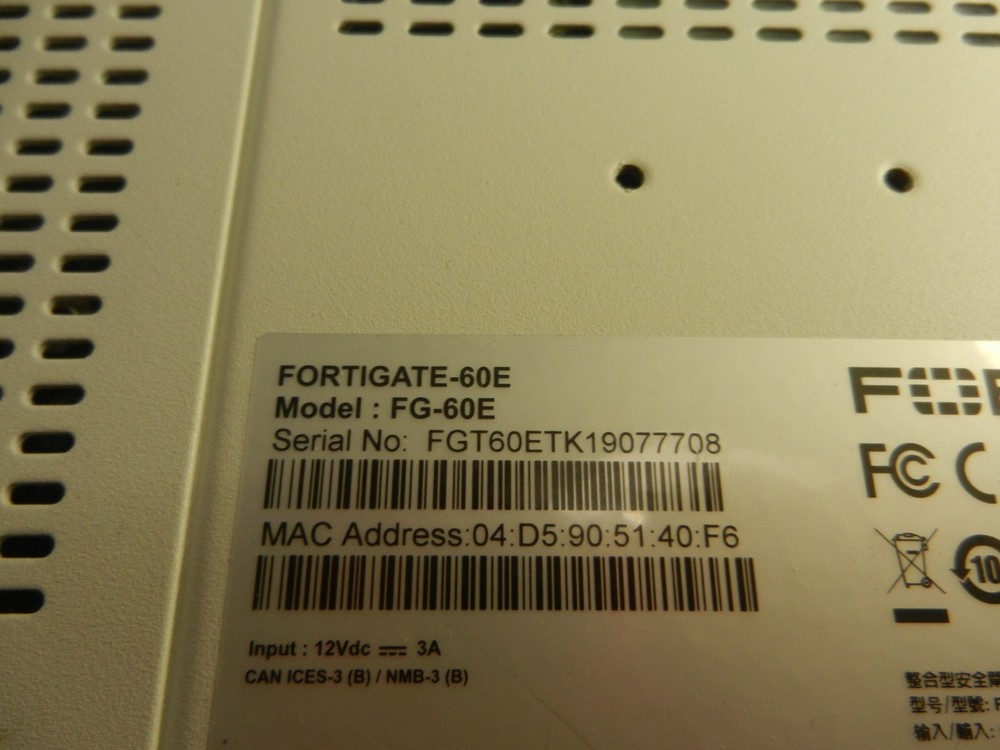 Fortinet FortiGate 60E Next Generation Security Firewall