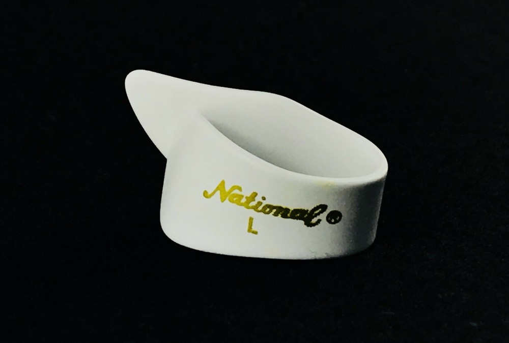 3-Pack National  White Thumbpicks  - Large