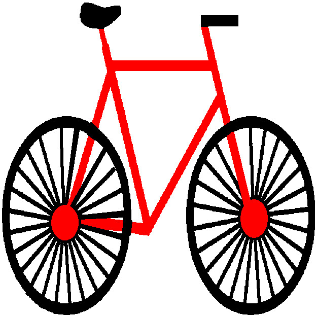 30 Custom Red Bicycle Art Personalized Address Labels