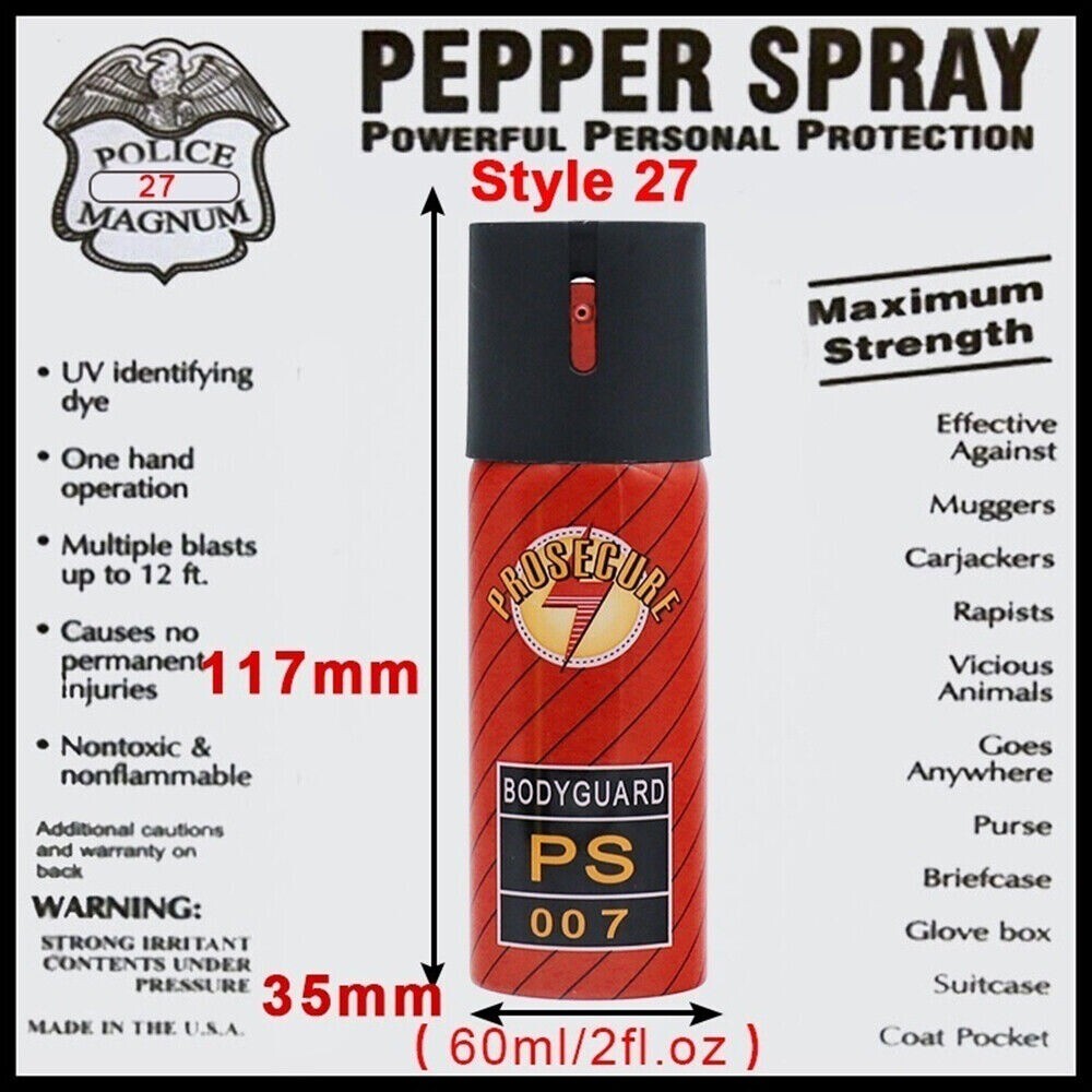 2 Pack Pepper Spray 2oz FlipTop Self Defense Security Protection