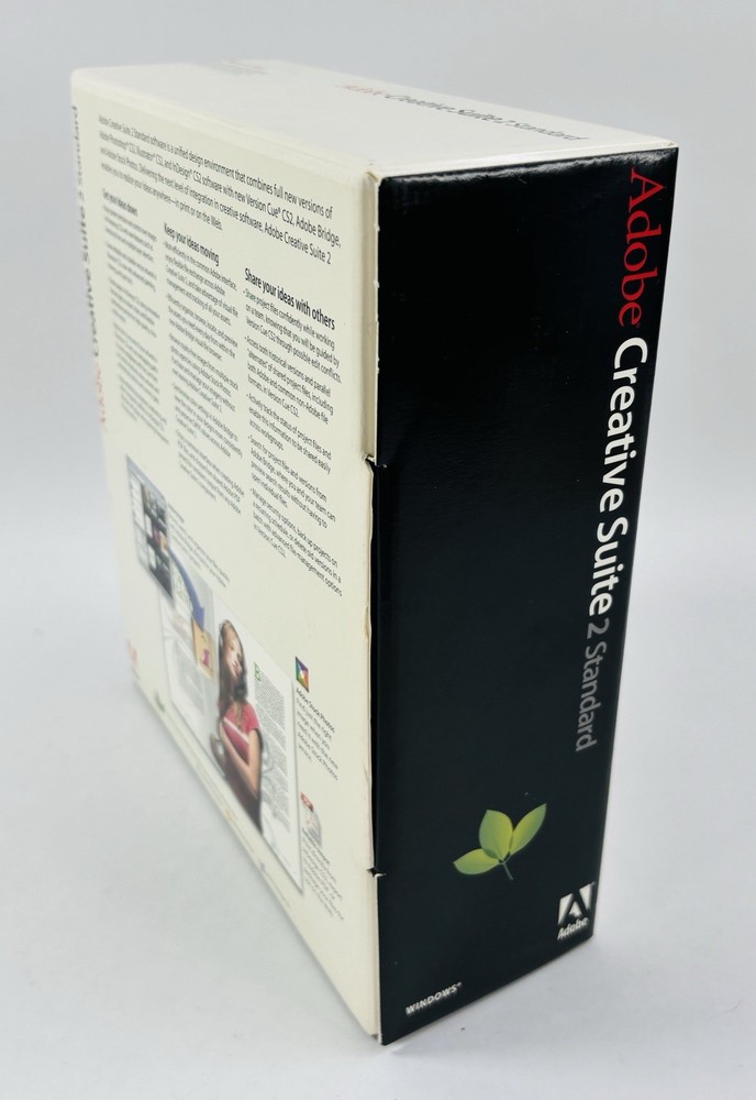 VINTAGE Adobe Creative Suite 2 Standard CS2 PC Windows Complete Retail Box