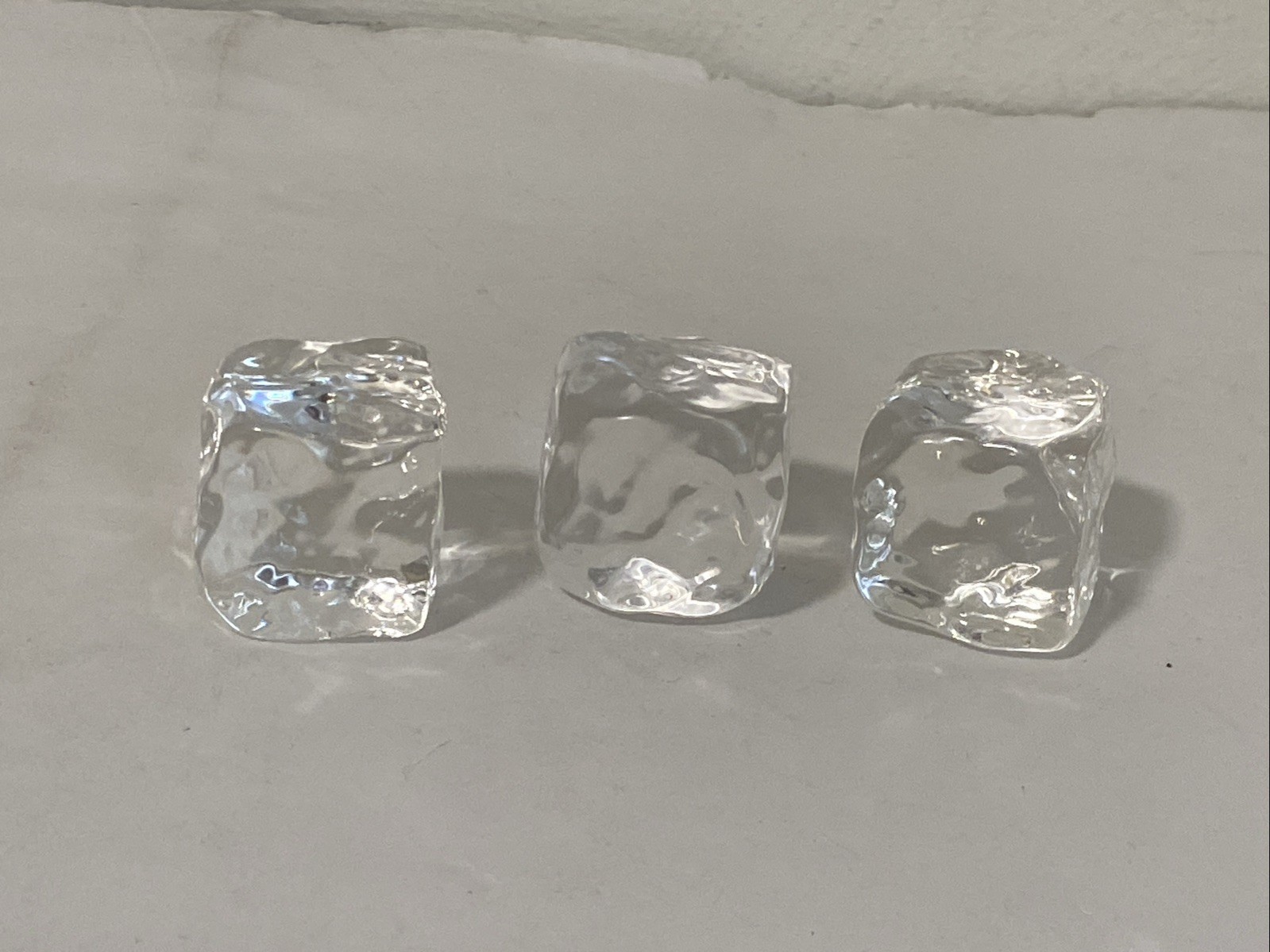 Trengove Studios Acrylic Ice Cubes Lot Of 3