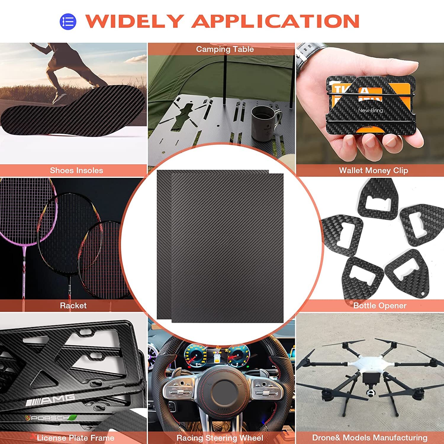 100x250 200x300 400X500 500x500 500x600mm 3K Carbon Fiber Sheet Plate 1-5mm