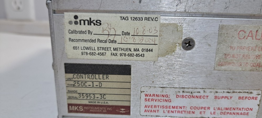 MKS Instruments Type 250 Pressure Flow Controller, Controller Type 250C-1-D