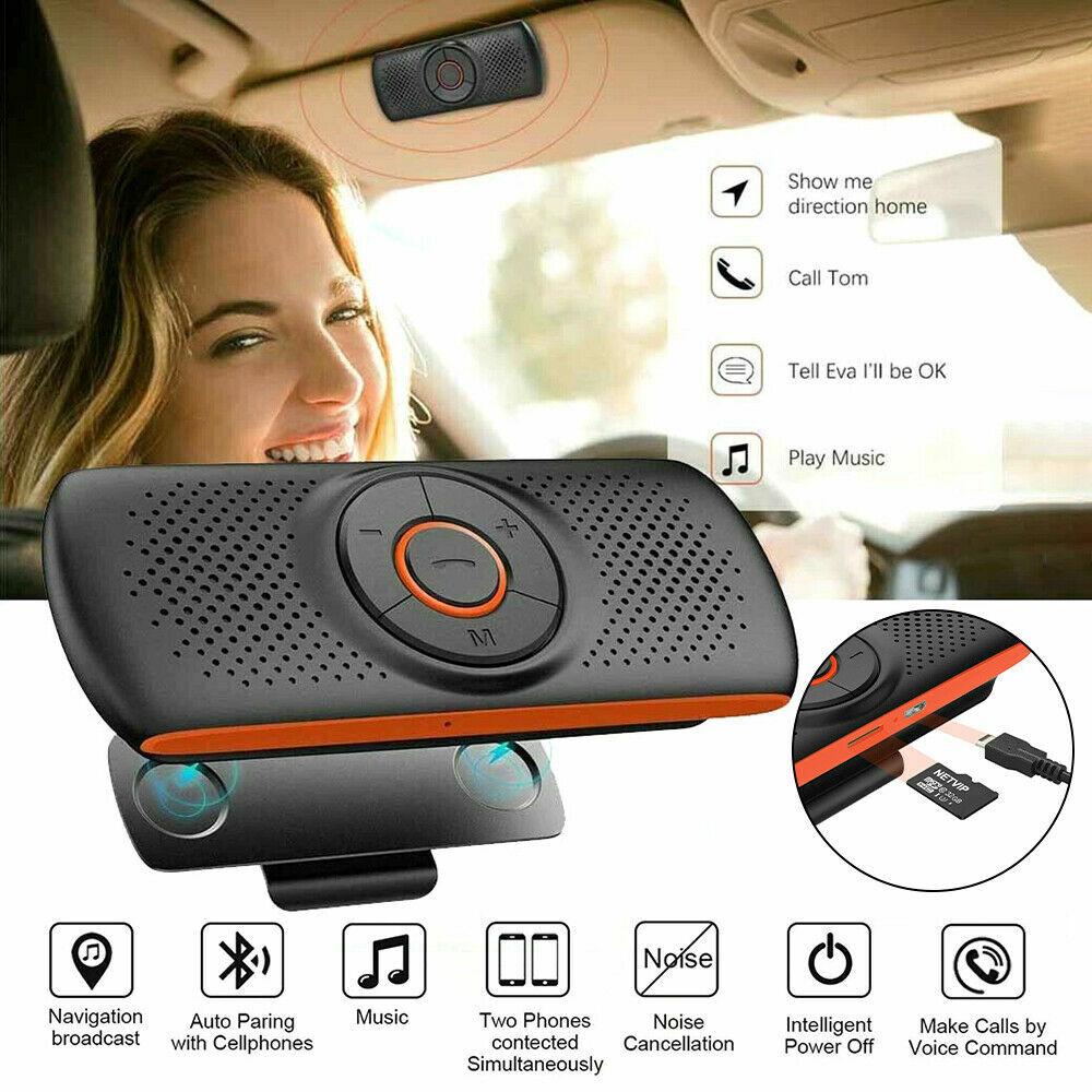 Auto Sun Visor Wireless Bluetooth Hands Free Car Kit Speakerphone Speaker Phone