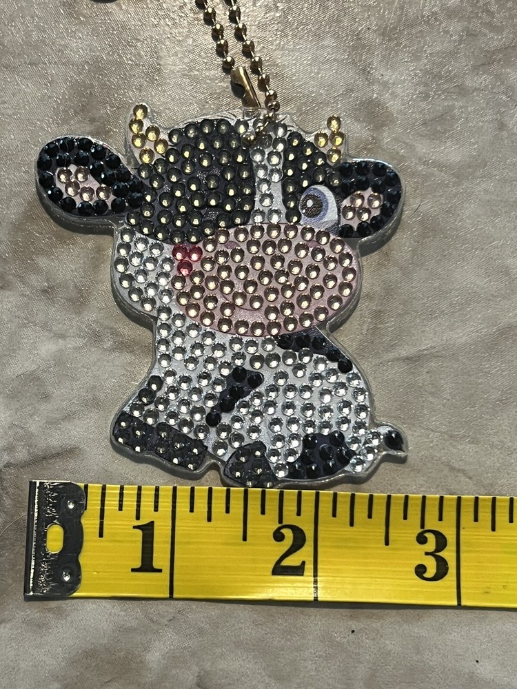 Diamond Painted Keychain / Ornament Winking Cow