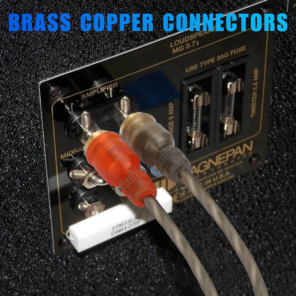 Professional 2PCS RCA Cables 2 Channel Twisted 4Ft Shielded Interconnect Cable
