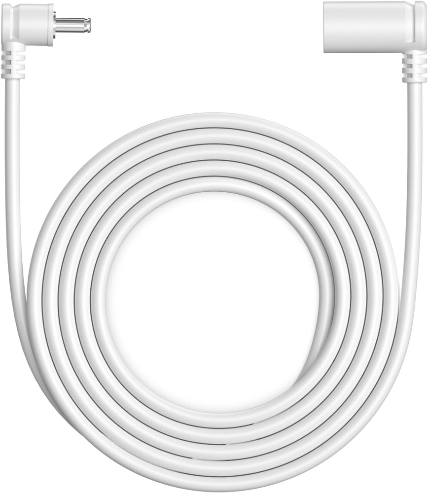 10 Ft. Barrel Plug Extension Cable - Compatible with Ring Solar Panel and Super