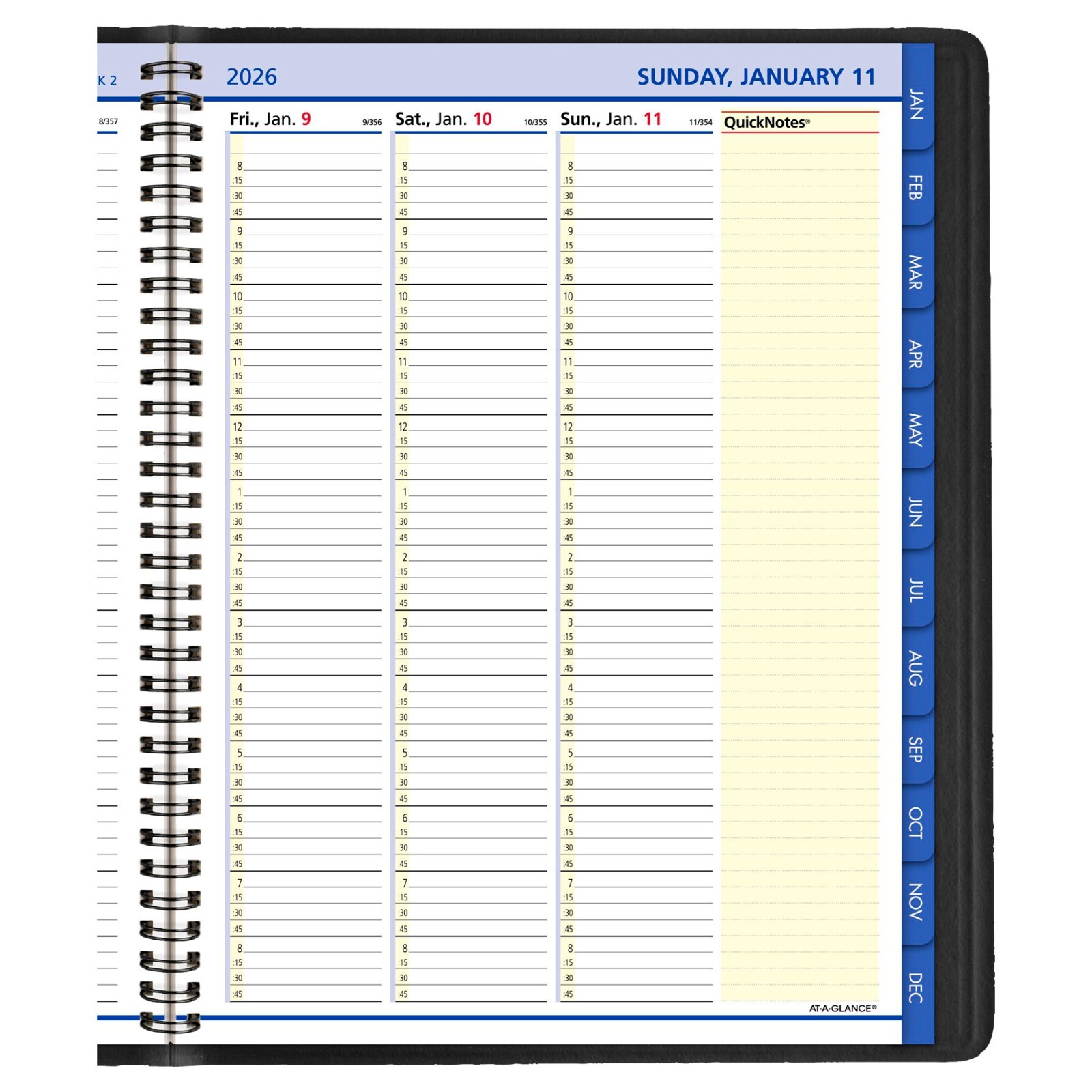 2026 At-A-Glance QuickNotes 76-950-05 Weekly Monthly Appointment Book, 8 x 11"