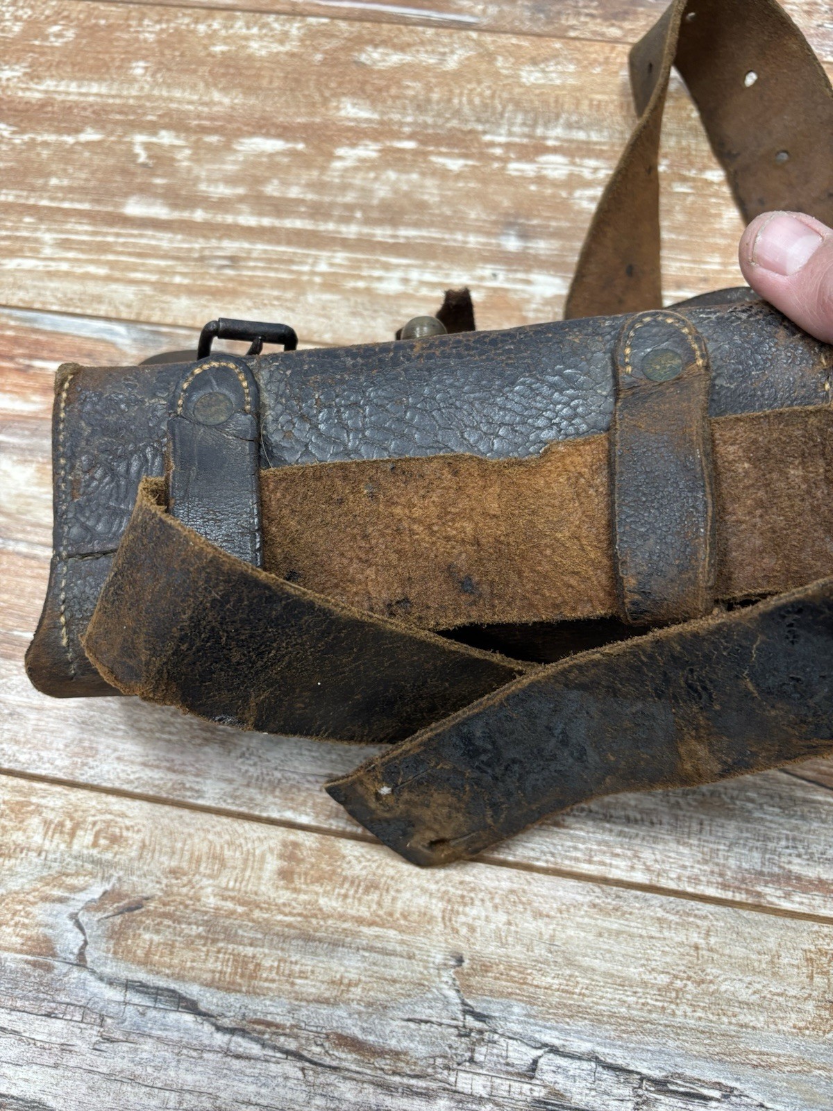 JE CONDICT NEW YORK Civil War Cartridge Box Maker Marked Original