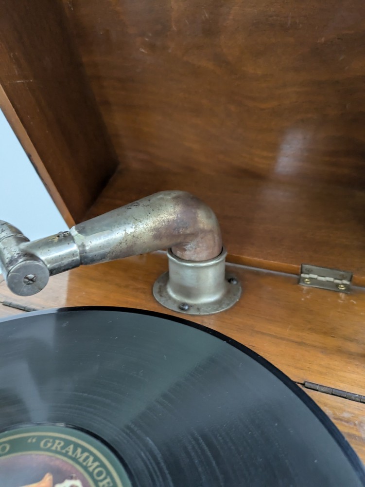Vintage Solid Wood Gramophone
