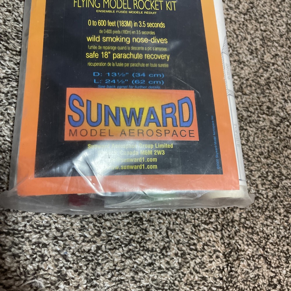 Sunward The Phoenix Rocket Fighter Flying Model Rocket Kit - Sealed, OOP