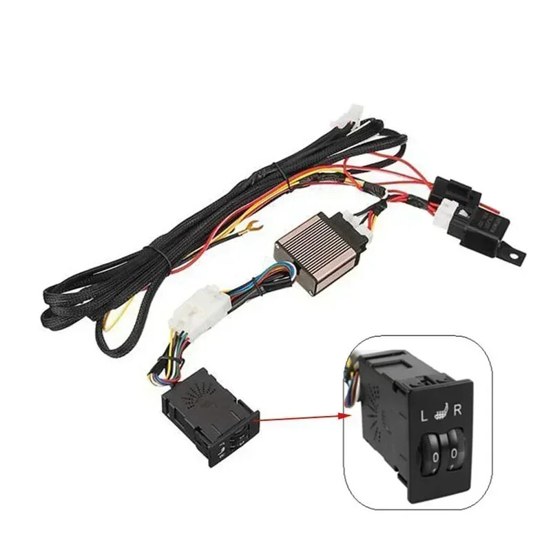 12V Car Seat Heater Control Switch System 1-5 Level Position Button Switch