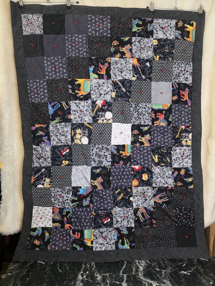 Patch Work Quilt Handmade Throw Blanket 38"x50"