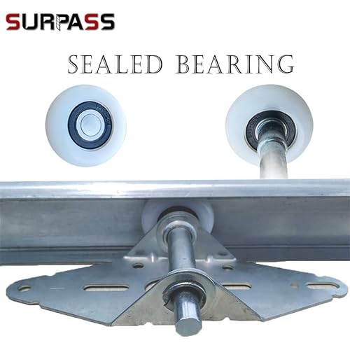 SURPASS 12 Pack 2'' Ultra-Quiet Nylon Garage Door Rollers, 4'' Stem, 6200-2RS