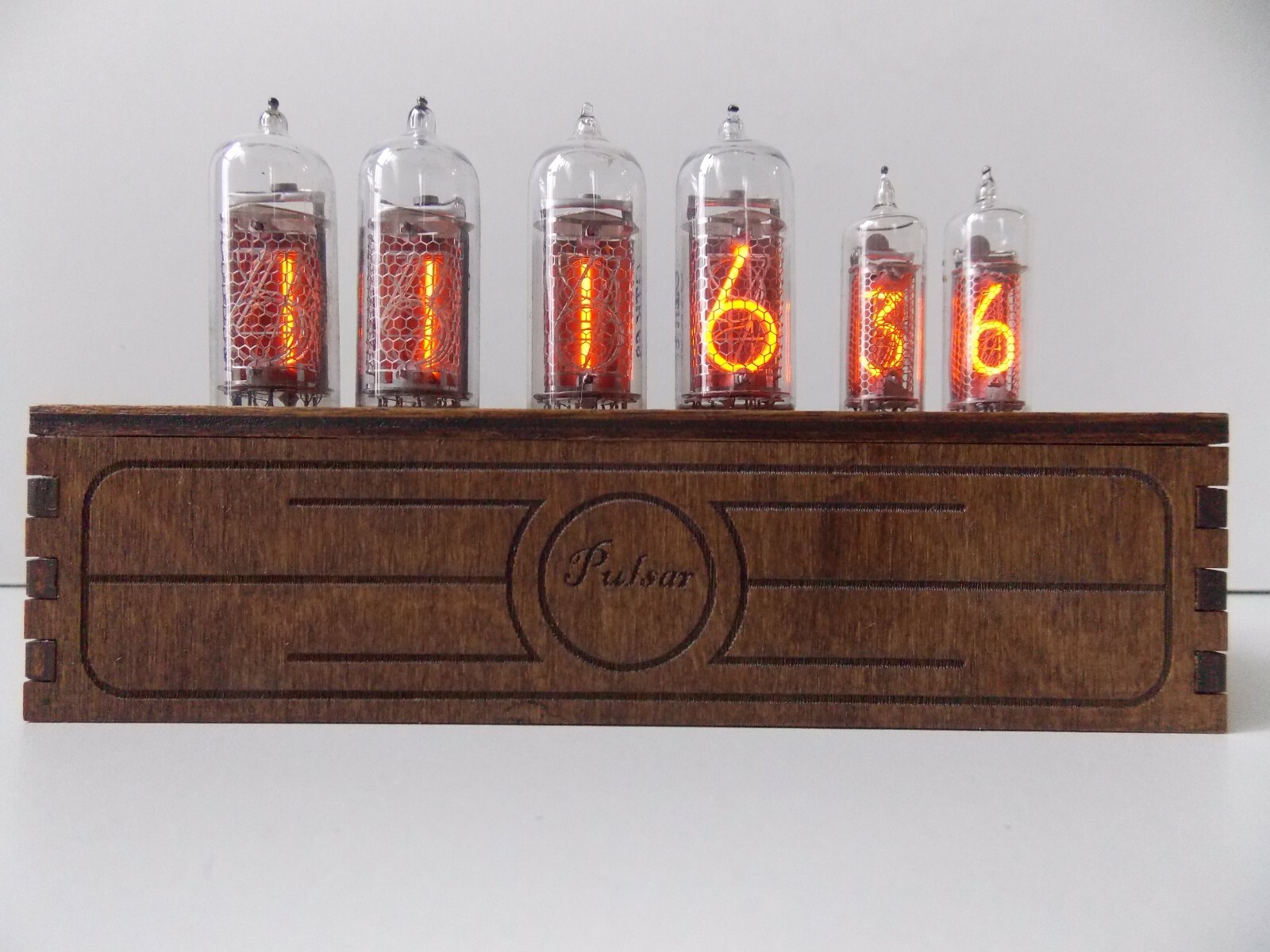 Nixie tube clock IN-14+IN-16 RGB table desk retro old vintage clock for bedroom