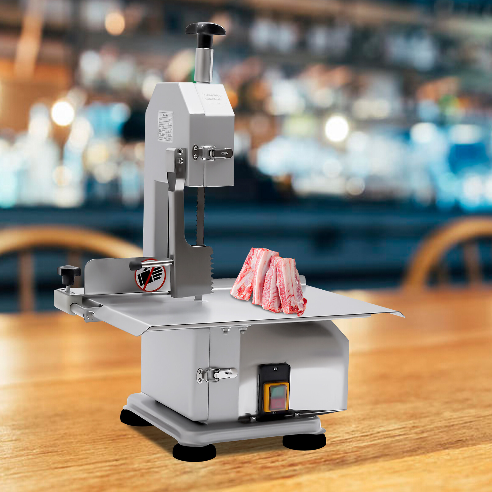 Commercial Electric Frozen Meat Cutting Machine Band Saw Blade Bone Cutter 650W