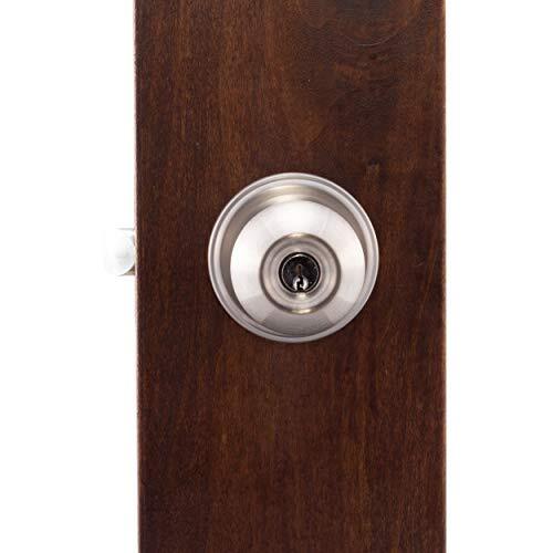Ball Door Knob, Keyed Entry Function, 1 Pack, in Satin Stainless
