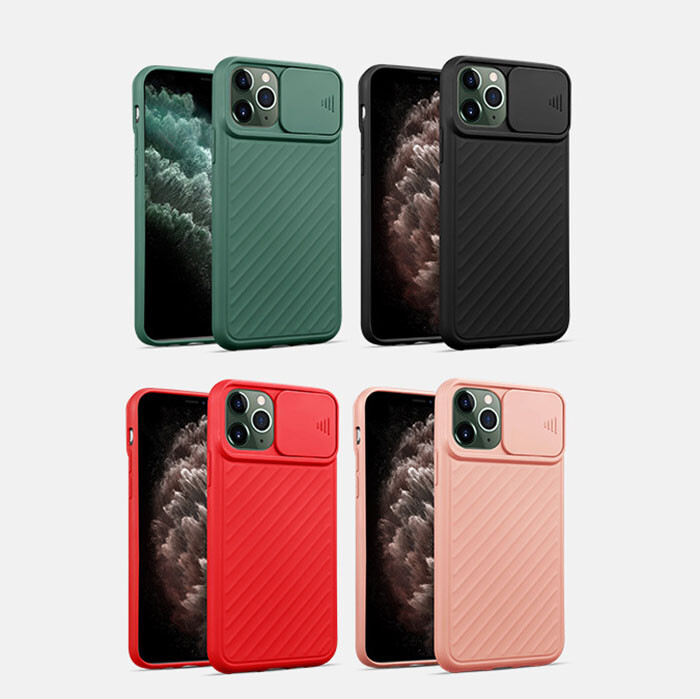 iPhone 12 Mini case with camera cover- Green Color