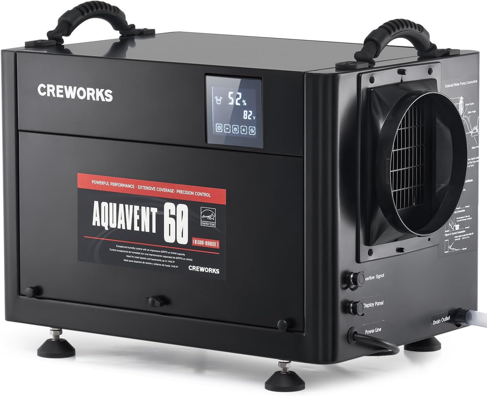 CREWORKS 130PPD Crawl Space Dehumidifier Basement Commercial Unit