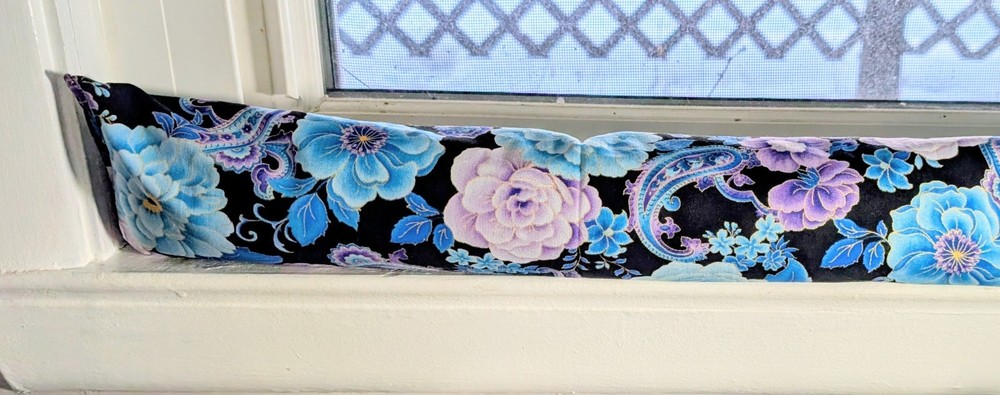 Door Draft Stopper, Cedar Filled, Draft Stopper, Draft Stopper, Flowers