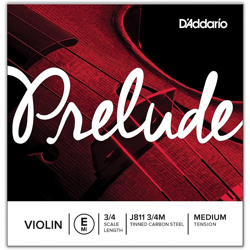 D'Addario Prelude Violin String J811 3/4M - 3/4 Size - E String