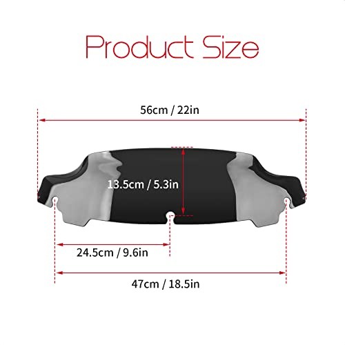 Windshield Motorcycle Wave Windscreen Fit for 2014-2023 Harley Davidson 5 Inch