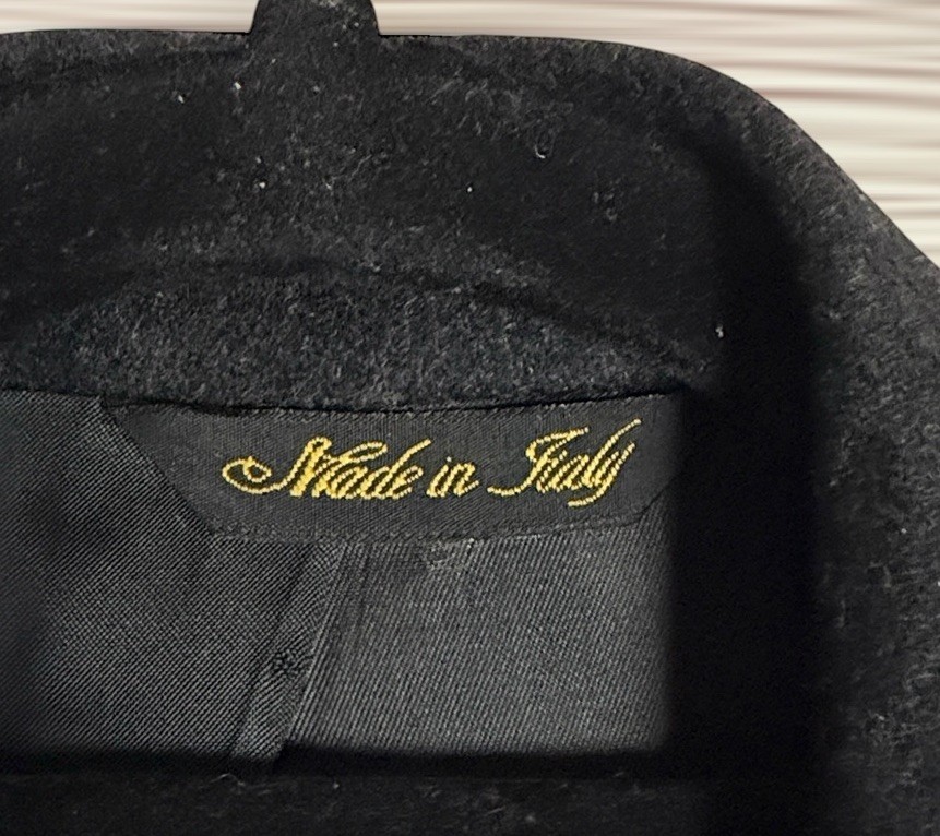 Louis Dell'Olio Cashmere Sport Coat Charcoal Blazer Vintage 42R Vintage Italy