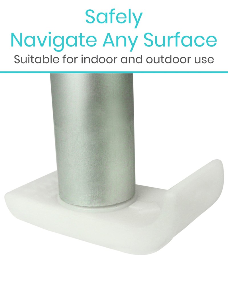 Vive Walker Ski Glides & Covers 4 PCS - Replacement Feet for Folding Walker