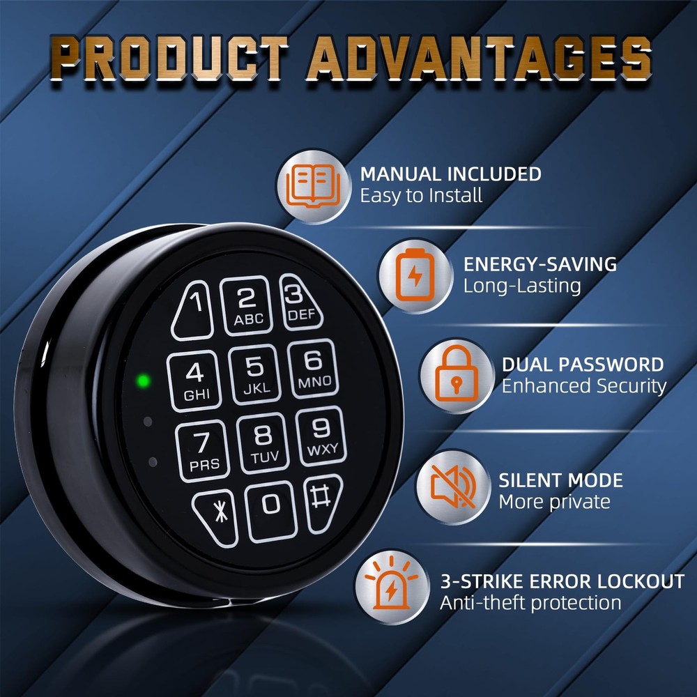 Generic Safe Keypad Lock Replacement Electronic Gun Safe Lock