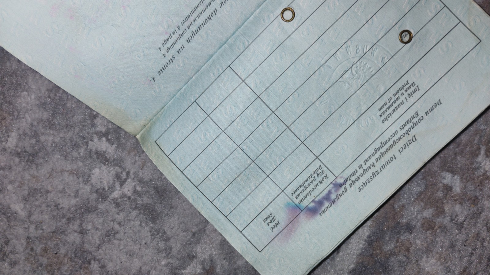 VINTAGE PASSPORT POLAND 1989 TRAVEL TEEN 14 Y.O