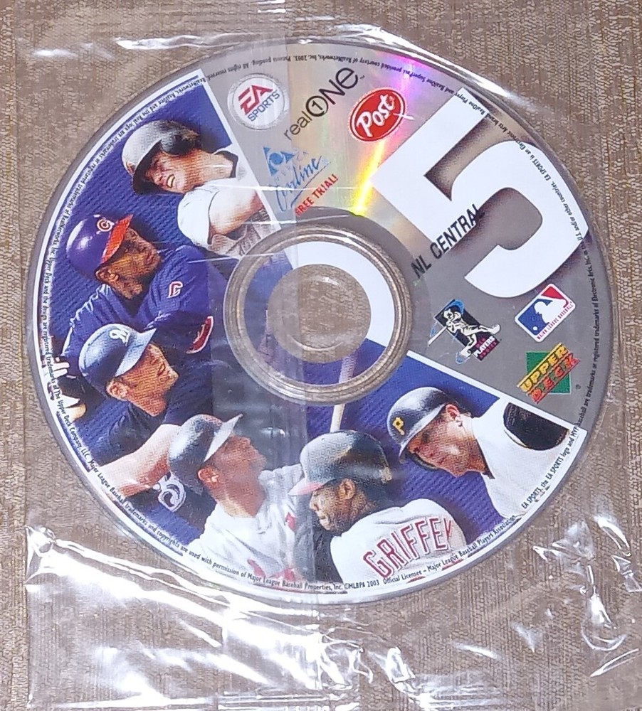 MLB Baseball NL Central  2003 Virtual Cards Game Disc 5 Post Cereal Upper Deck